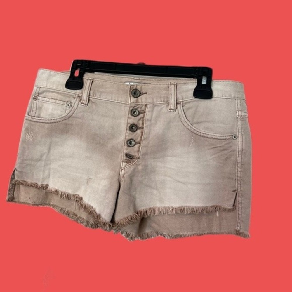 Women’s‎ Free People Button Fly 5 Pocket Distressed Frayed sz 28